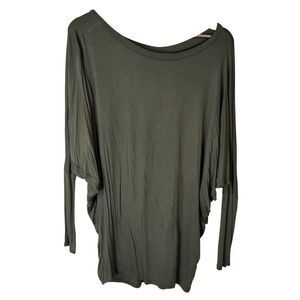 Love In Shirt Womens Large Batwing Dolman Sleeve Stretch Made in USA Topโ